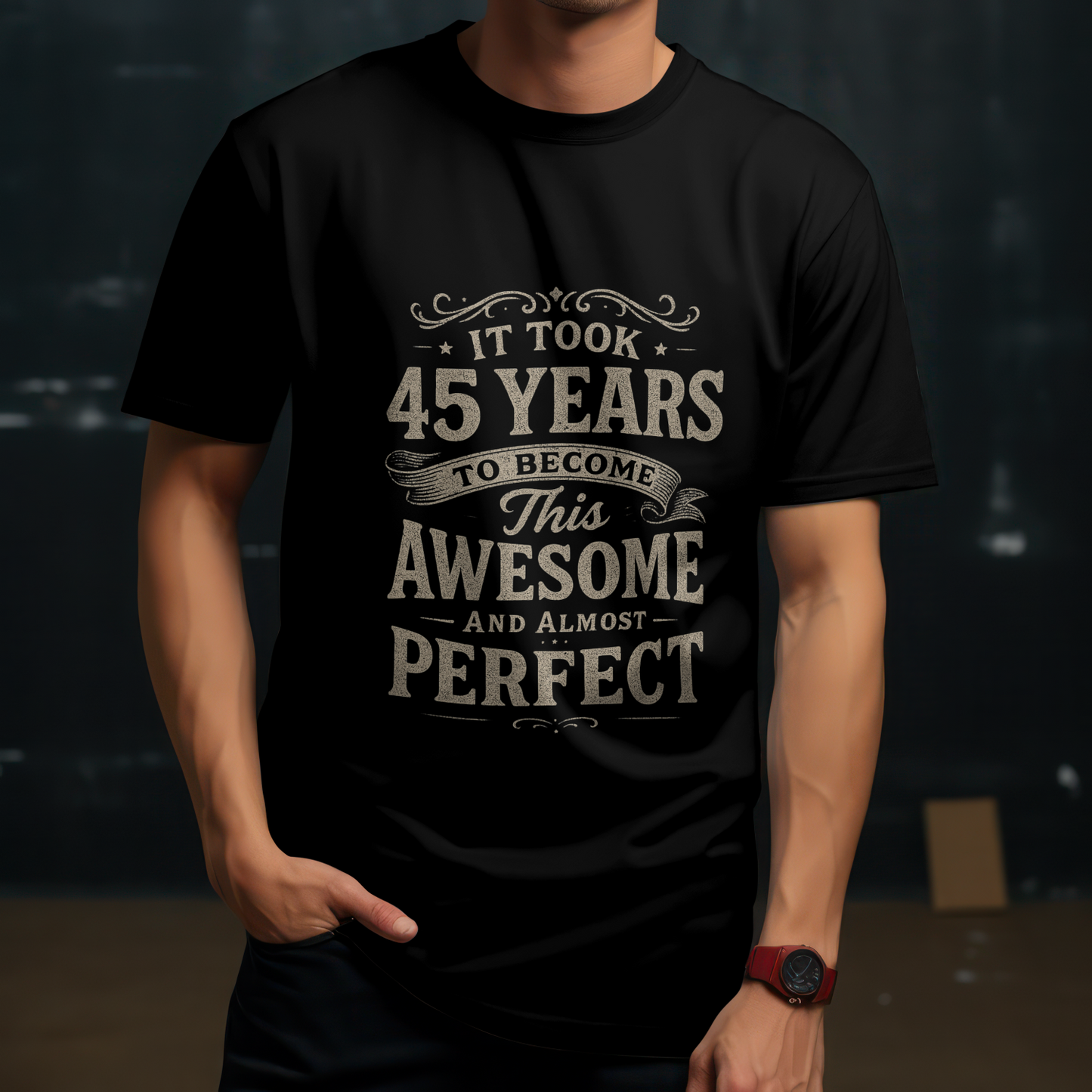 45th Birthday Unisex Classic Crew T-Shirt (It took 45 years)