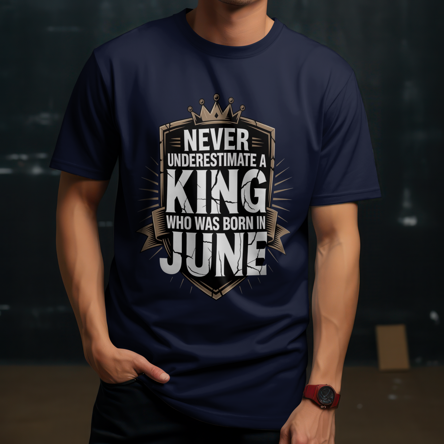 June Birthday Male Classic Crew T-Shirt (Never Underestimate a King who was born in June)
