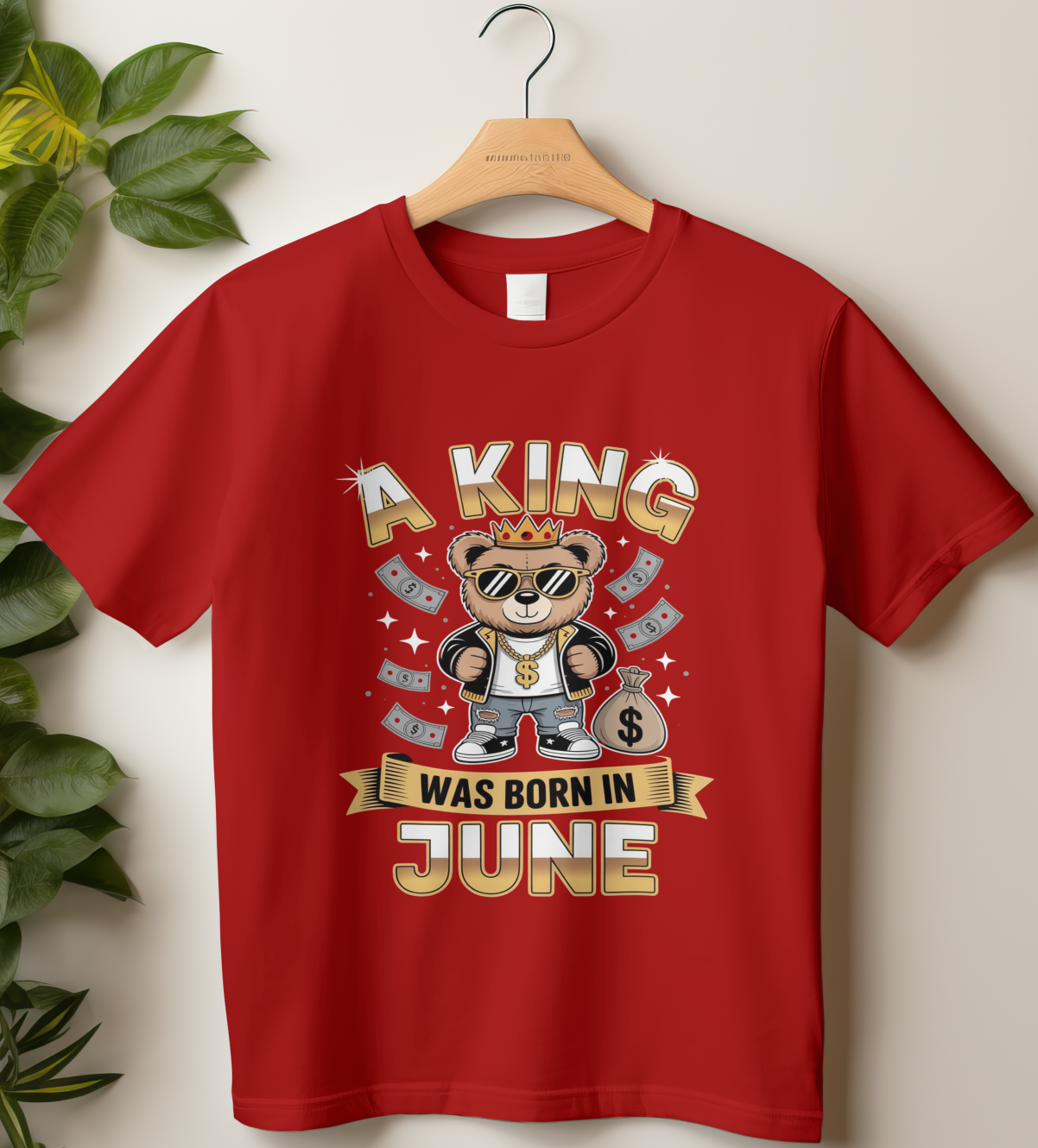 June Birthday Male Classic Crew T-Shirt (A King Was Born in June)