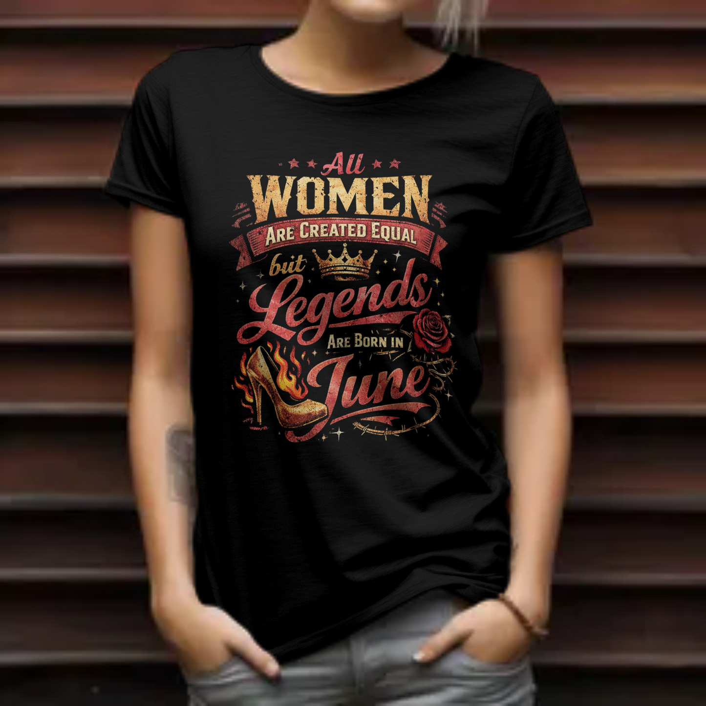 June Birthday Women's Classic T-Shirt (All WOMEN Are Created Equal, but Only Legends Are Born in June)