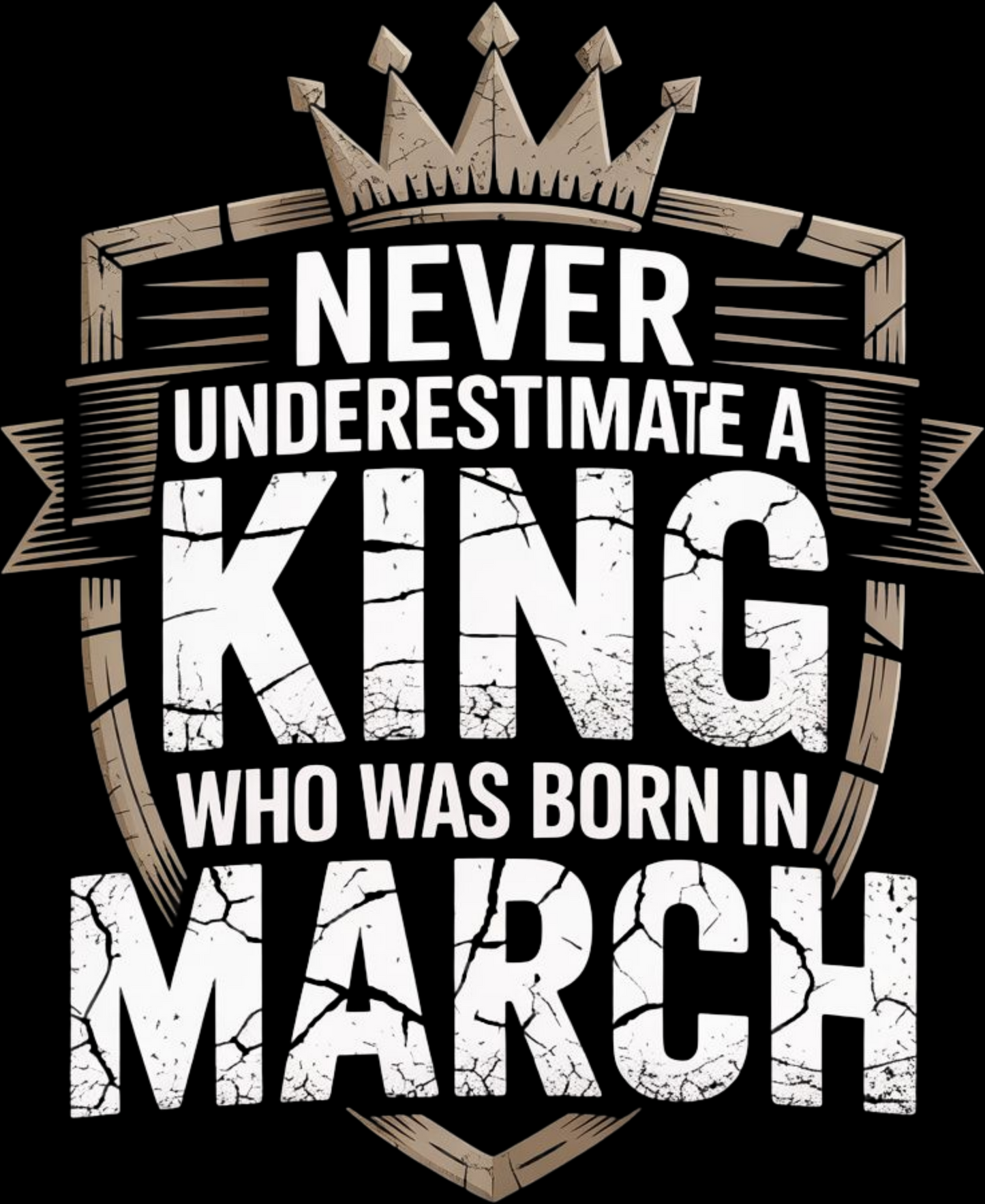 March Birthday Male Hoodie (Never Underestimate a King)