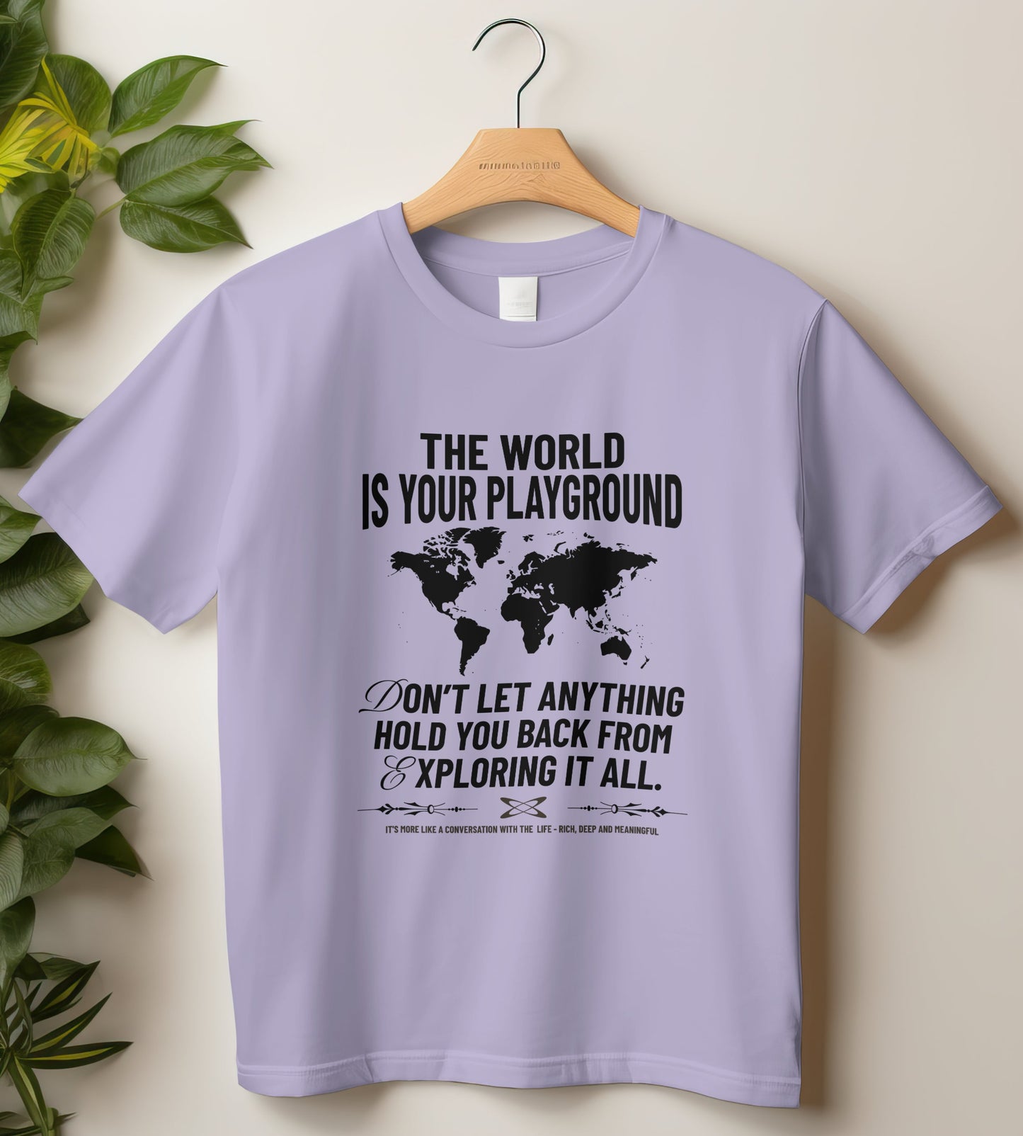 Round Neck Half Sleeve Travel T-Shirt (The World is your playground)