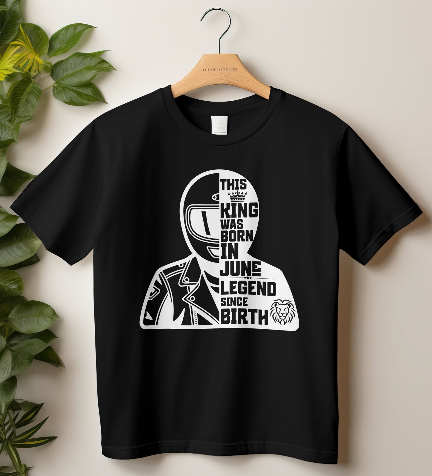 Biker Birthday T-shirt Round Neck Half Sleeve (Legend Since Birth June Born)