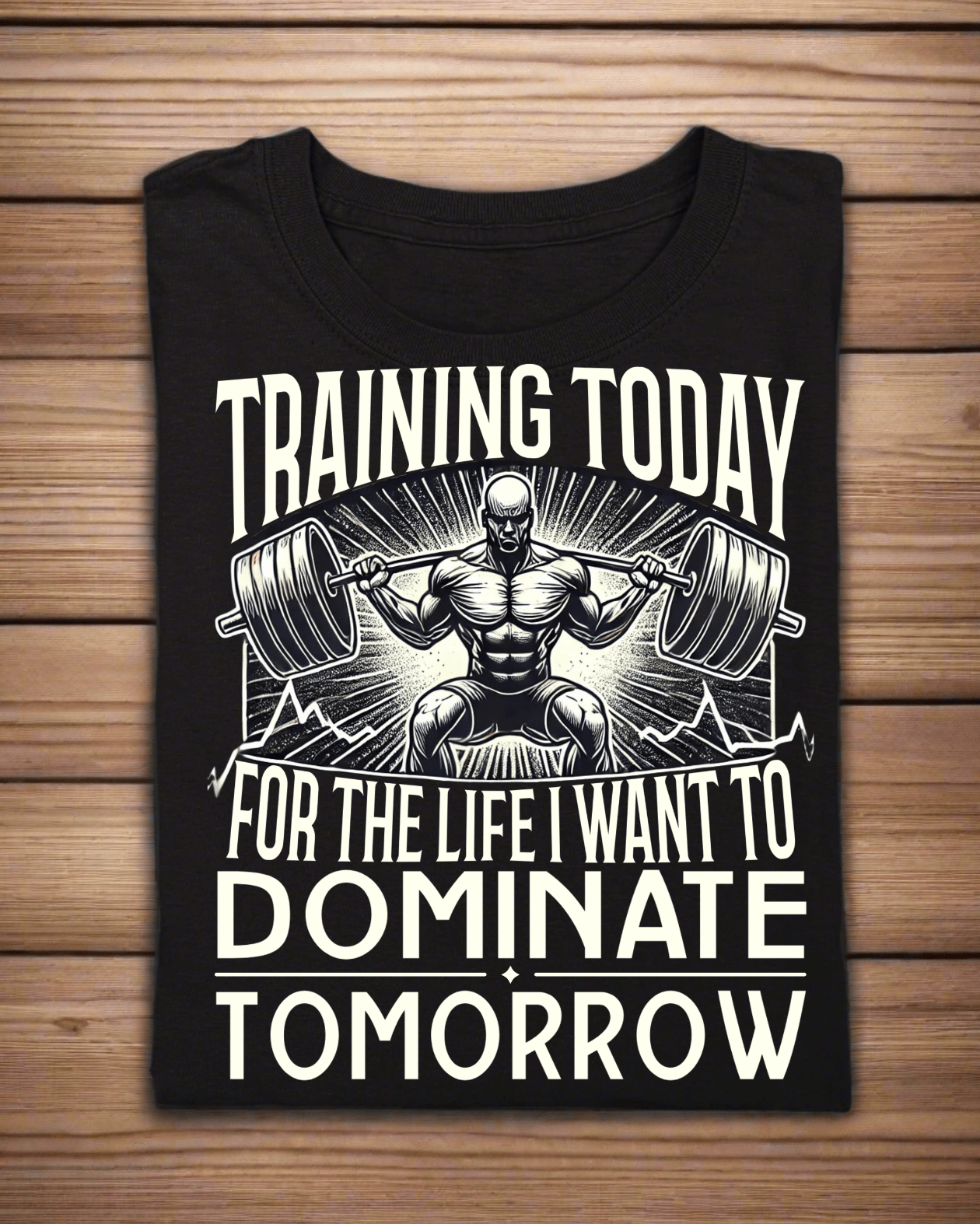 Round Neck Half Sleeve Gym T-Shirt (Training Today for the Life I)