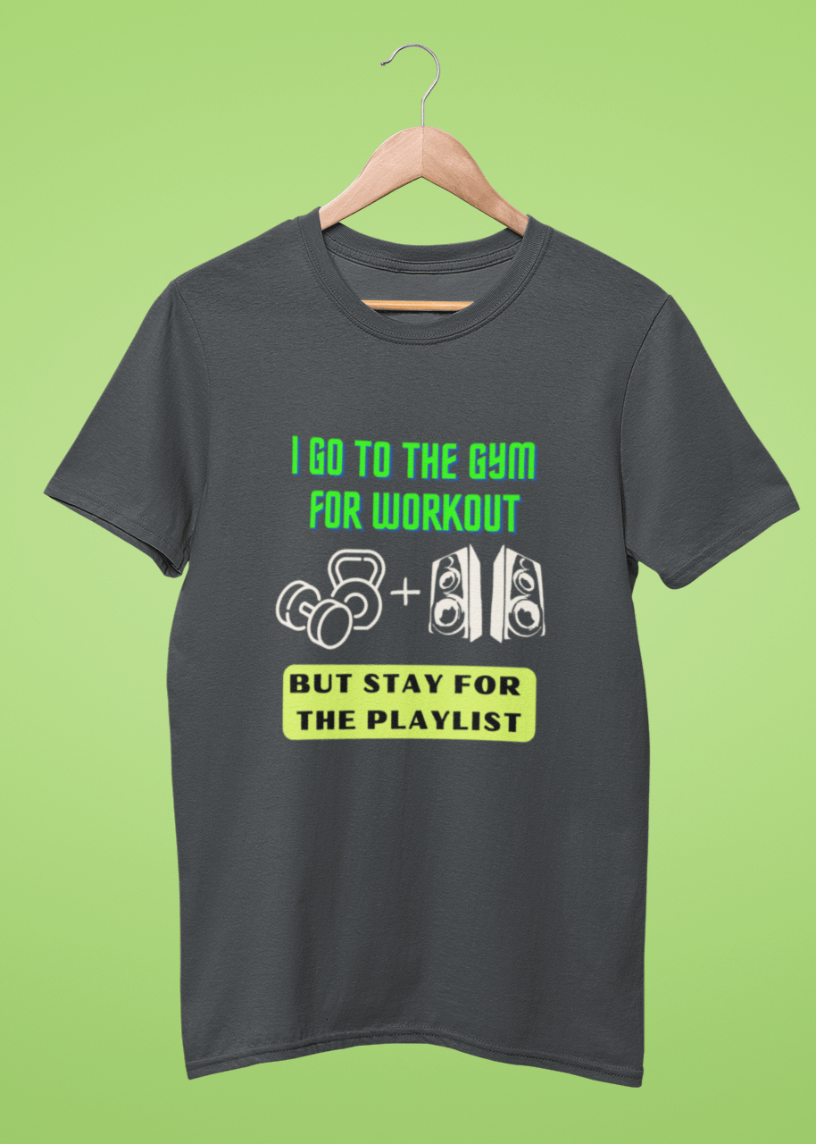 Round Neck Men T-Shirt (I go to the gym for Workout)