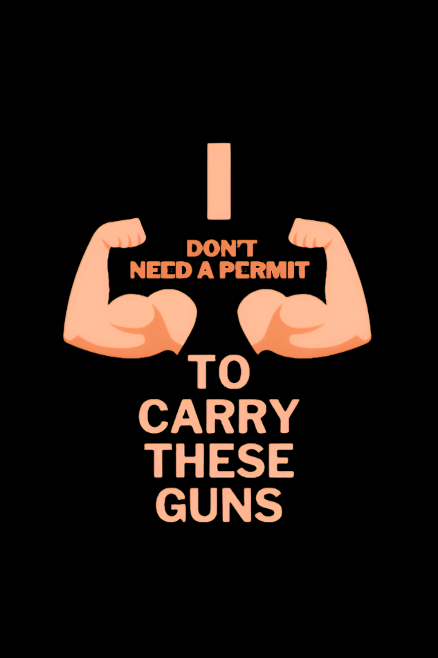 Round Neck Men T-Shirt(I dont need a permit)