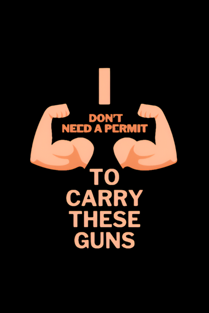 Round Neck Men T-Shirt(I dont need a permit)