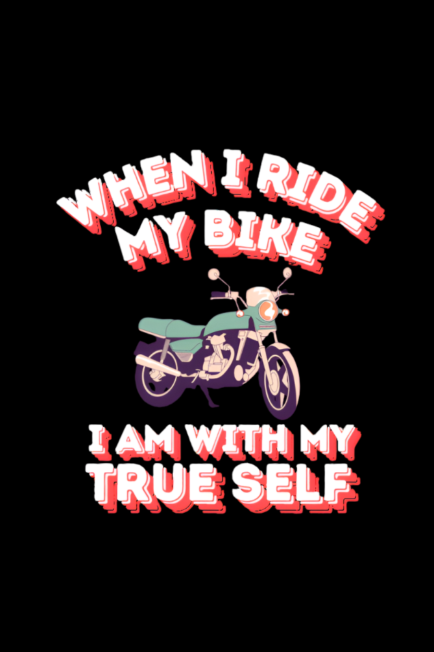 Round Neck Mens Tshirt (When I ride my bike)