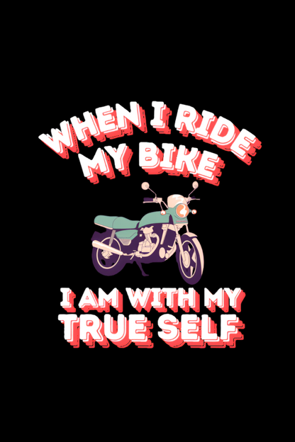 Round Neck Mens Tshirt (When I ride my bike)
