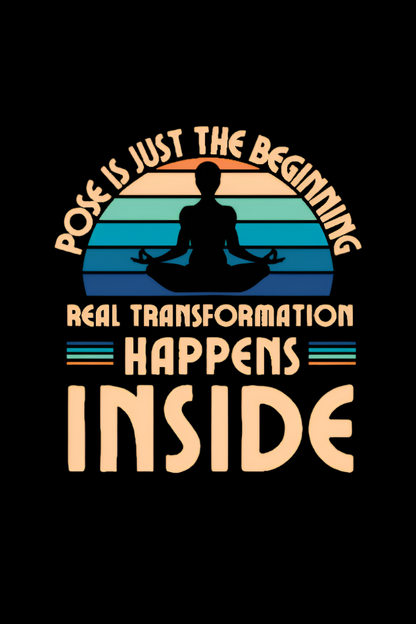 Round Neck Half Sleeve Yoga T-Shirt Half Sleeve (Pose is just the beginning)