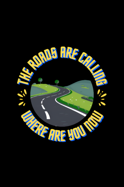 Round Neck Men Oversized T-Shirt Half Sleeve (The Roads are Calling)