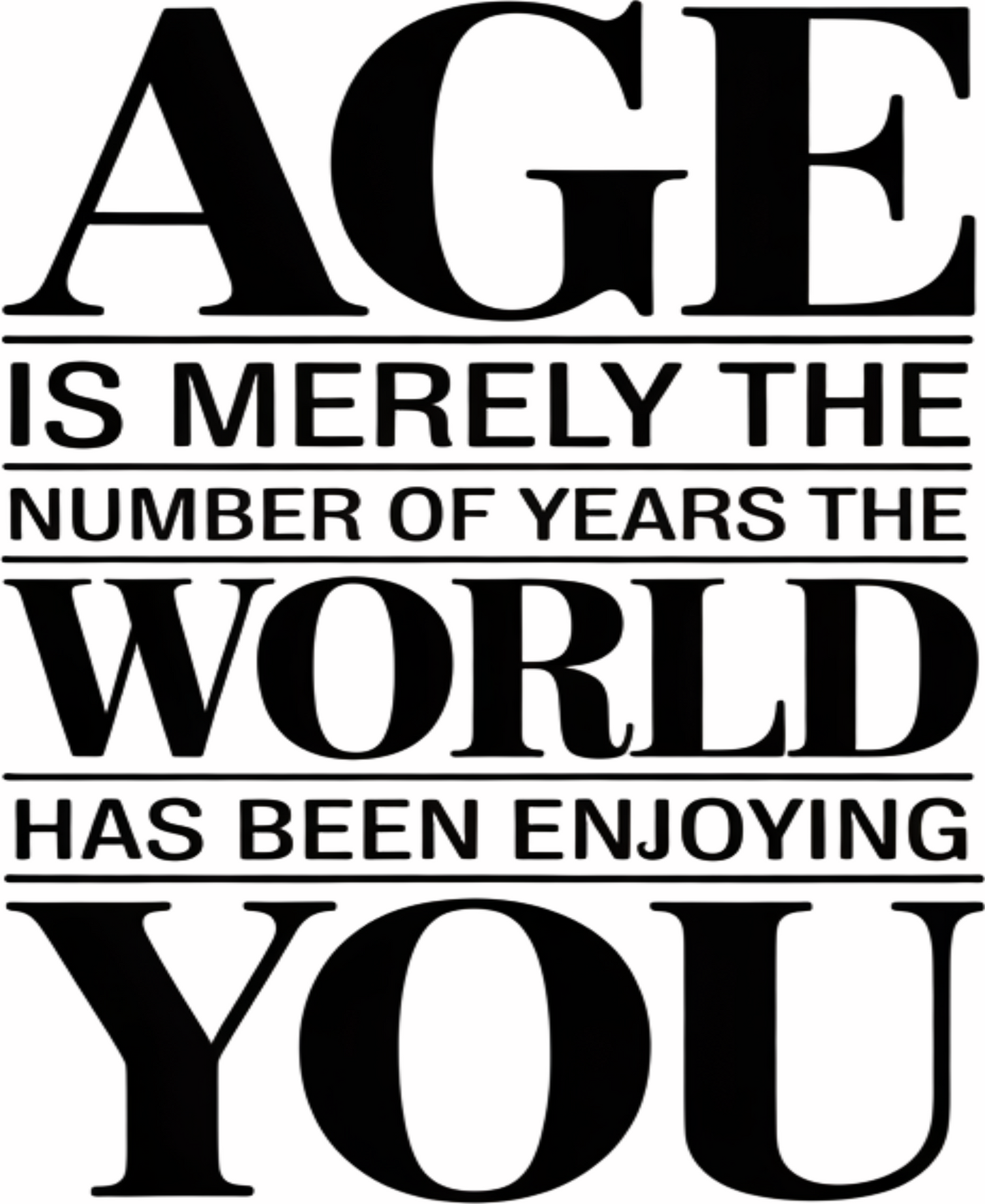 Birthday Unisex Classic Crew T-Shirt (Age is merely the number of years)