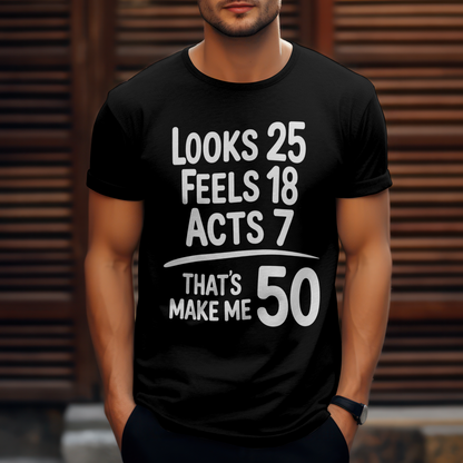 50th Birthday Unisex Classic Crew T-Shirt (That's Make Me 50)
