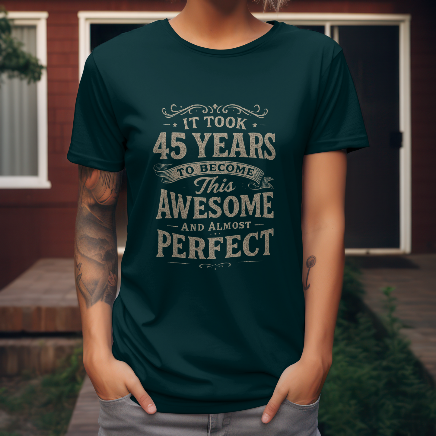 45th Birthday Unisex Classic Crew T-Shirt (It took 45 years)