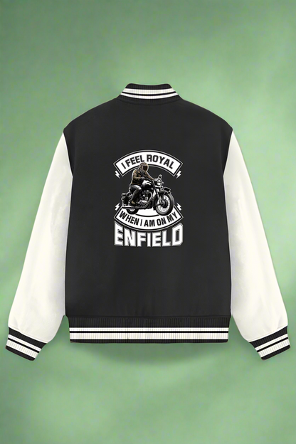 Unisex Exclusive Bikers Varsity Jacket (I feel Royal When I am on my Enfield)