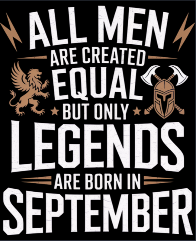 September Birthday Unisex Sweatshirt Full Sleeve (All men are created equal but only legends are born in September)