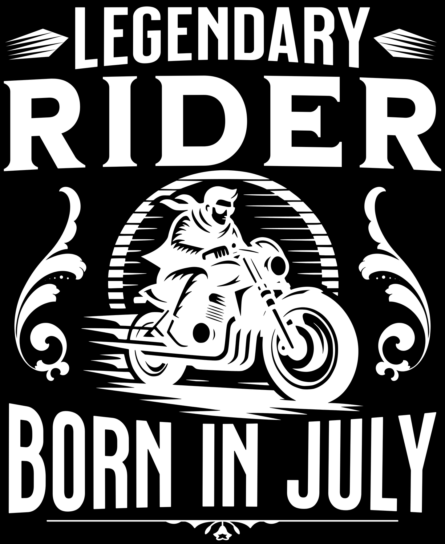 Unisex Classic Crew T-Shirt (Legendary Rider Born in July)