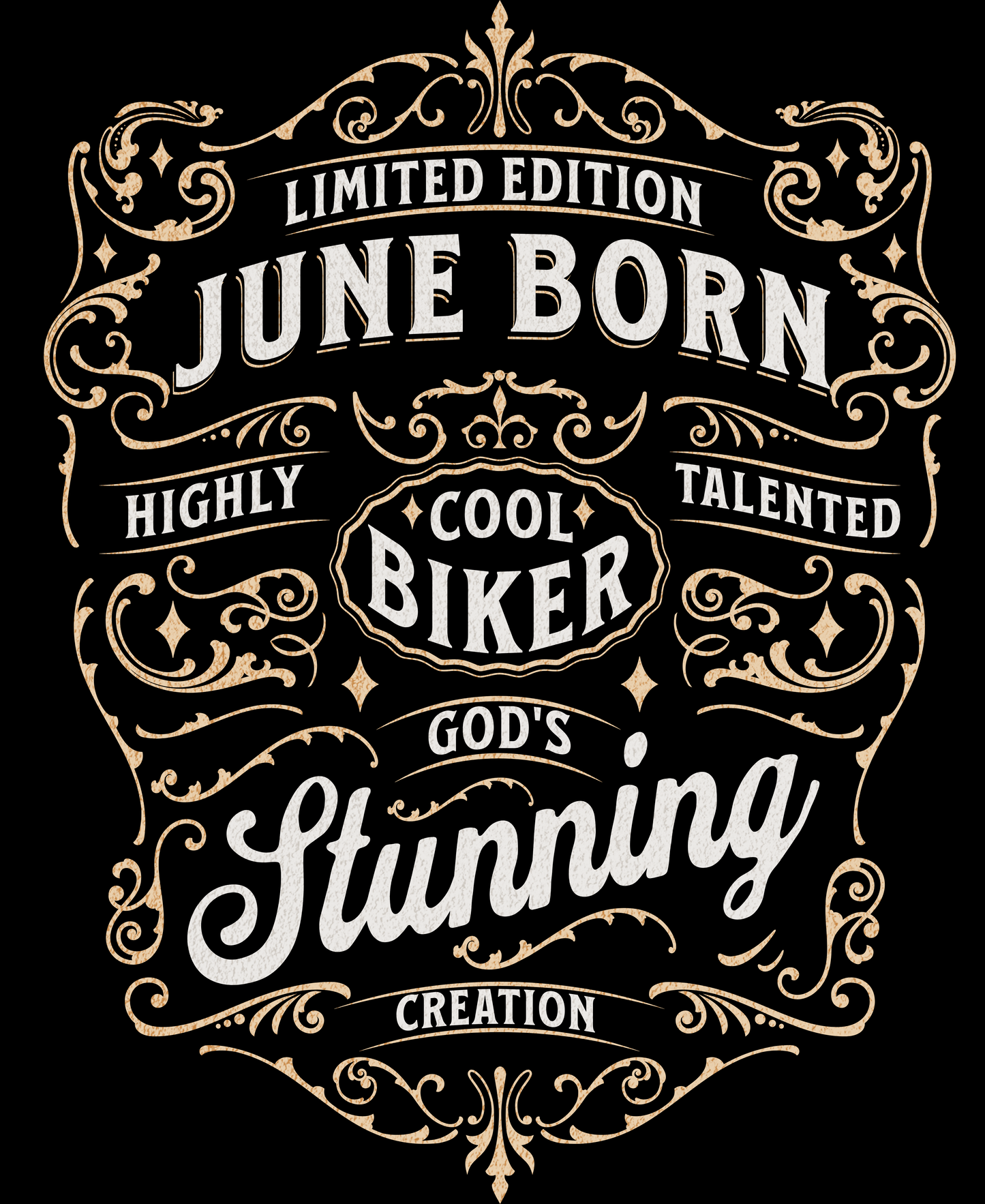Biker Birthday T-shirt Round Neck Half Sleeve (Limited Edition June Born)