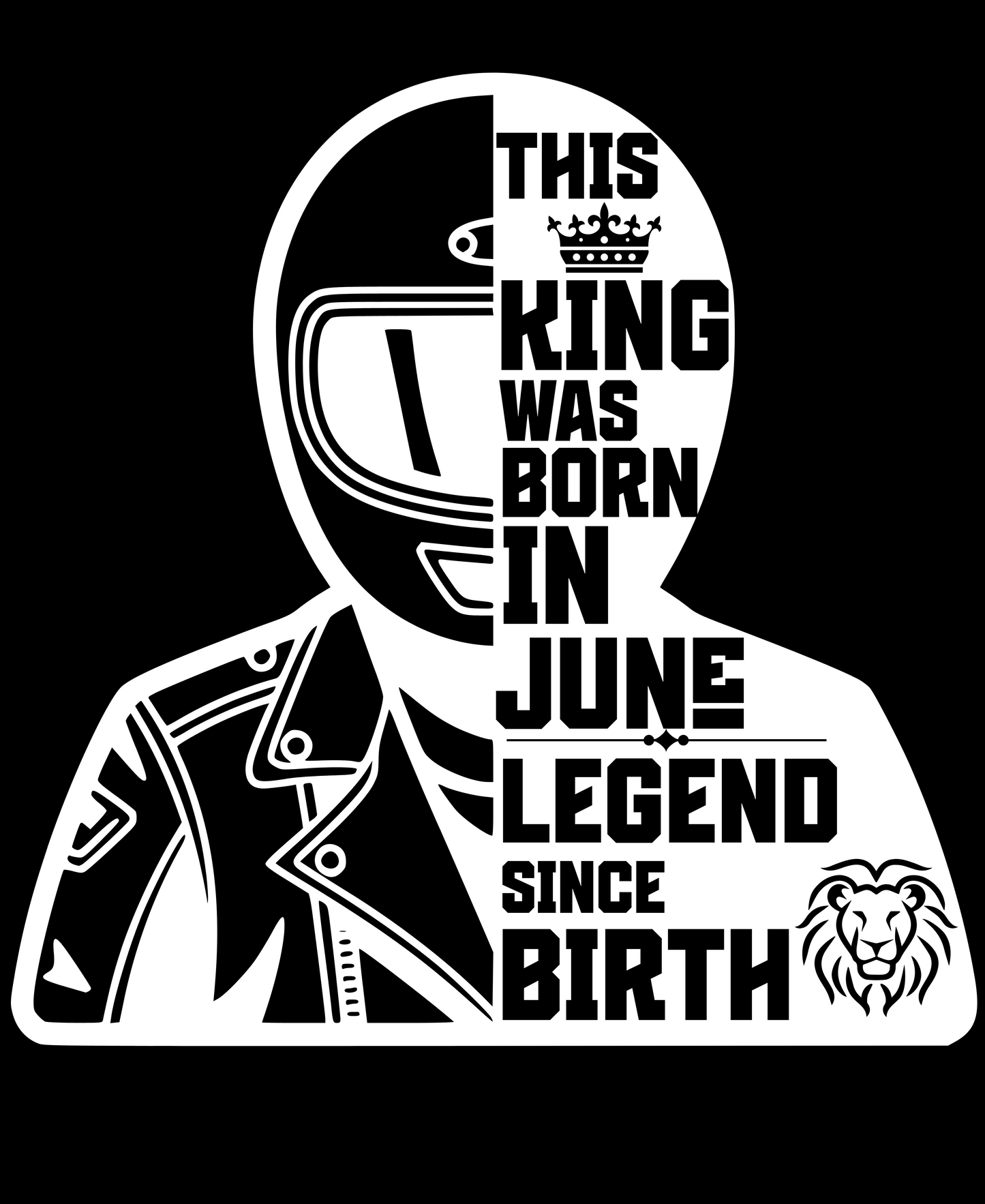 Biker Birthday T-shirt Round Neck Half Sleeve (Legend Since Birth June Born)