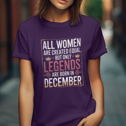 December Birthday Women's Classic T-Shirt (All Women are Created Equal December)