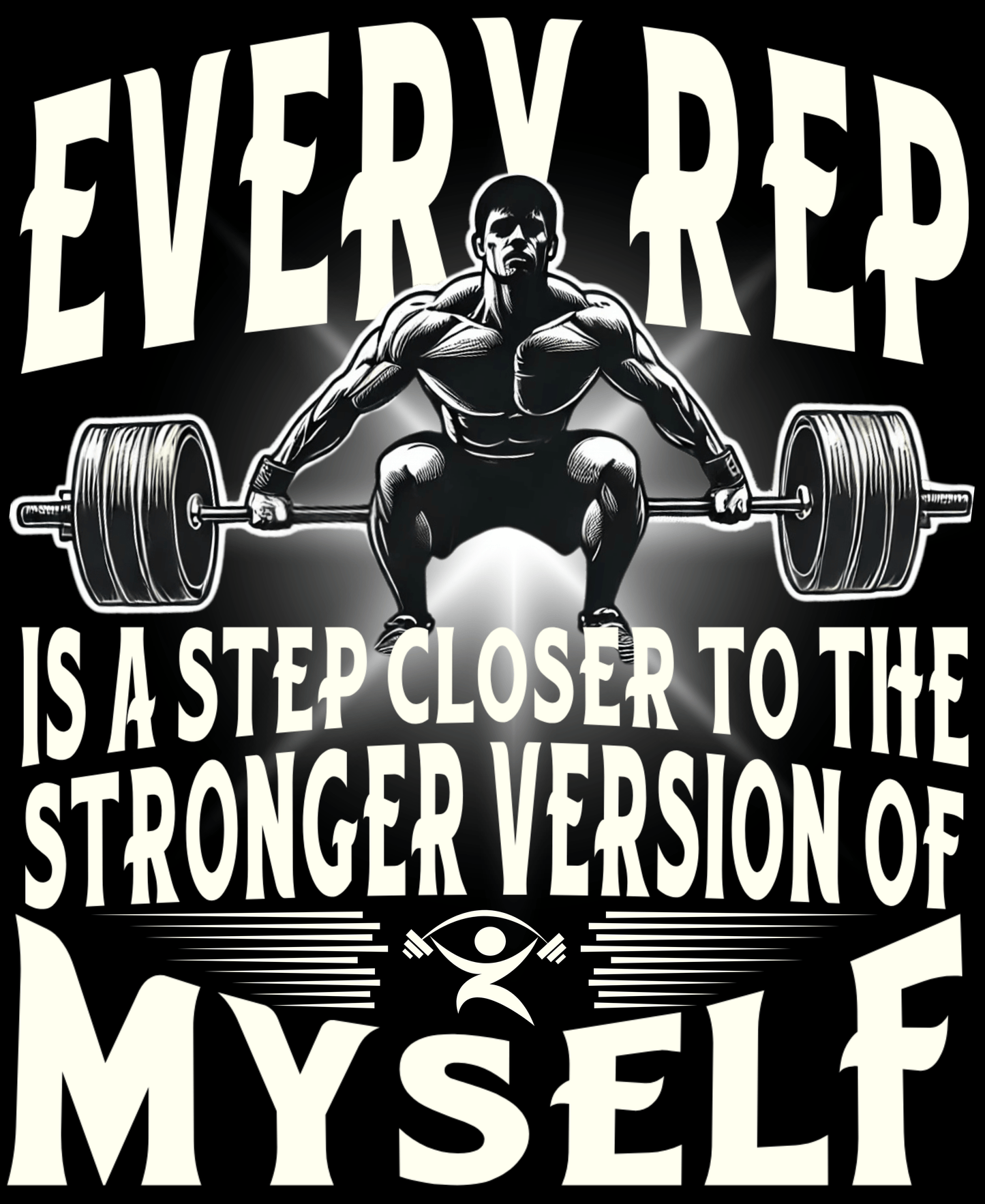 Round Neck Half Sleeve Gym T-Shirt (Every Rep Is a Step Closer)