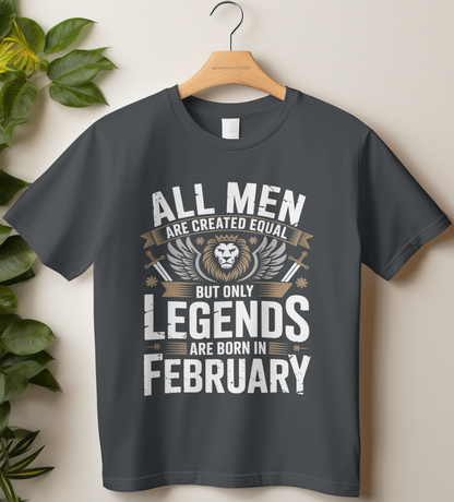 February Birthday Classic Crew T-Shirt (All Men Are Created Equal)