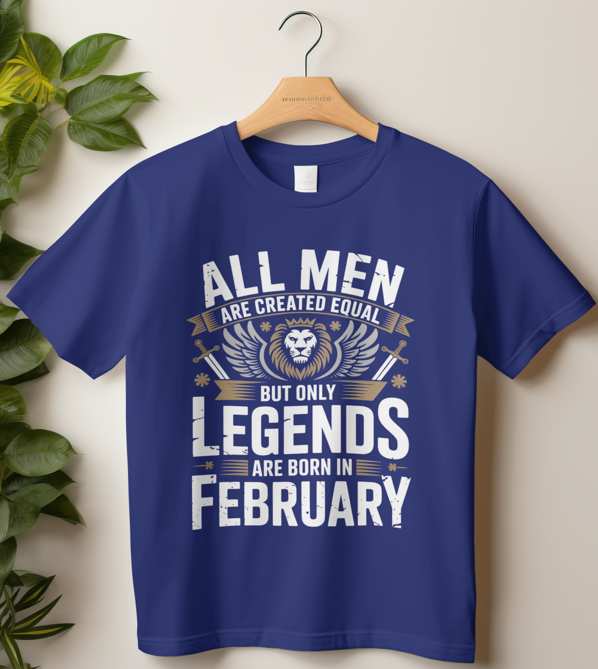 February Birthday Classic Crew T-Shirt (All Men Are Created Equal)