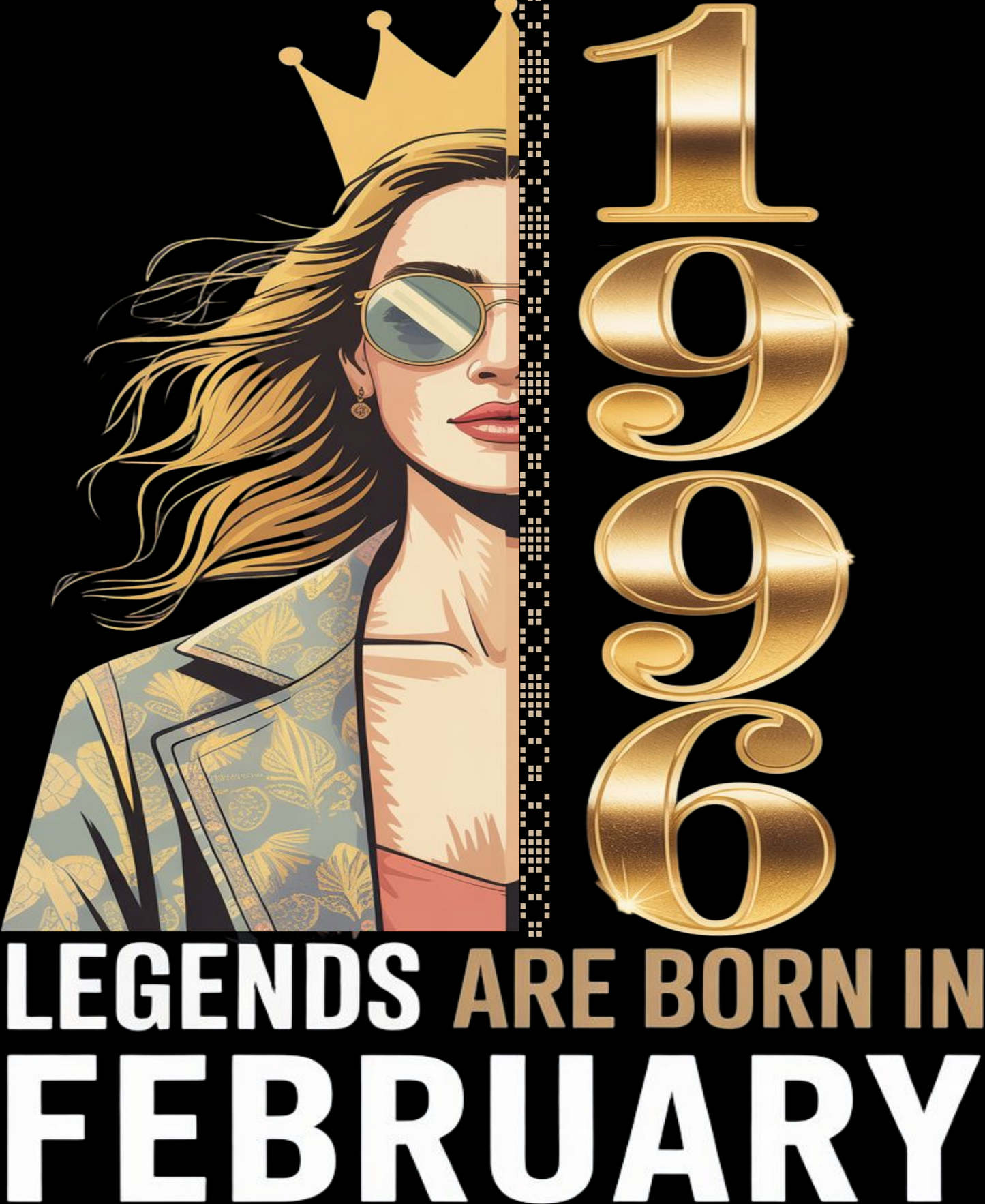 1996 February Birthday Girl's Classic T-Shirt (Legends are born in February)