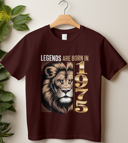 1975 Birthday Male Classic Crew T-Shirt (Legends are born in 1975)
