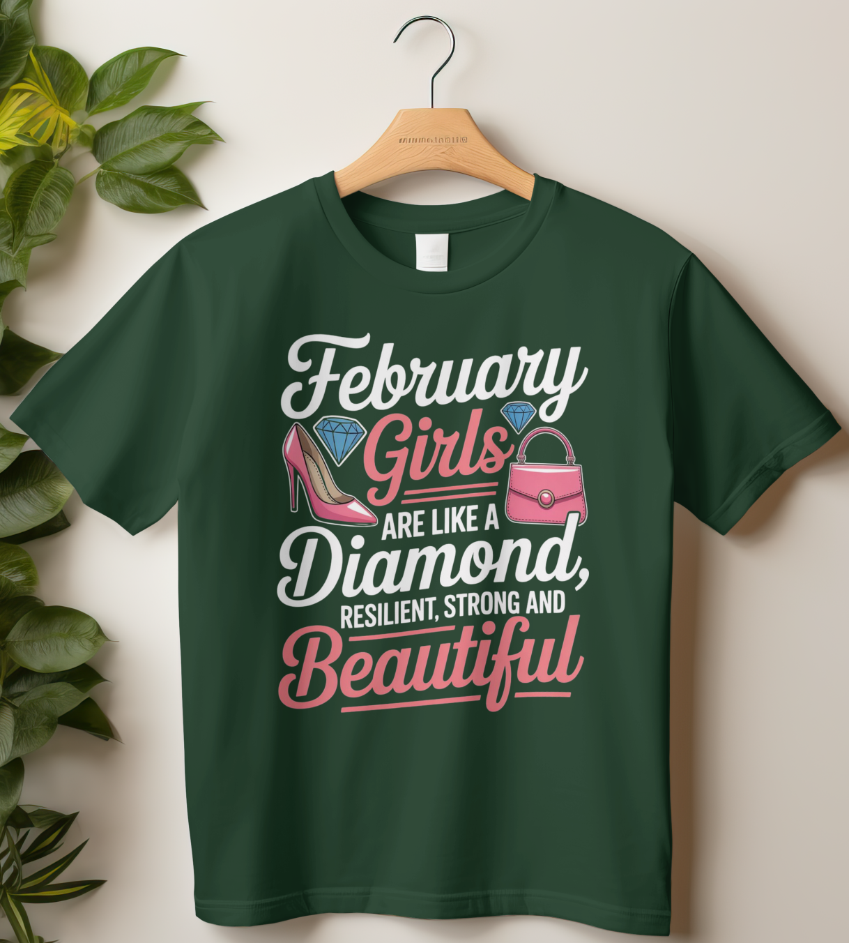 February Birthday Girl's Classic T-Shirt (February Girls are like a Diamond)