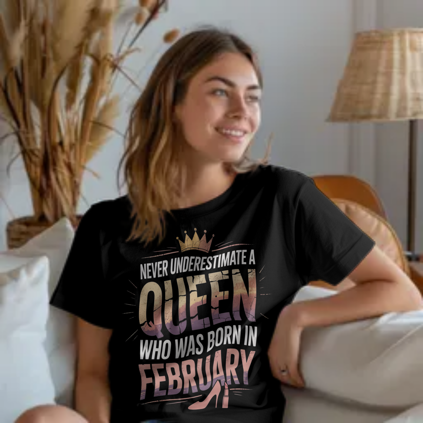 February Birthday Girl's Classic T-Shirt (Never Underestimate a Queen Who was born in February)