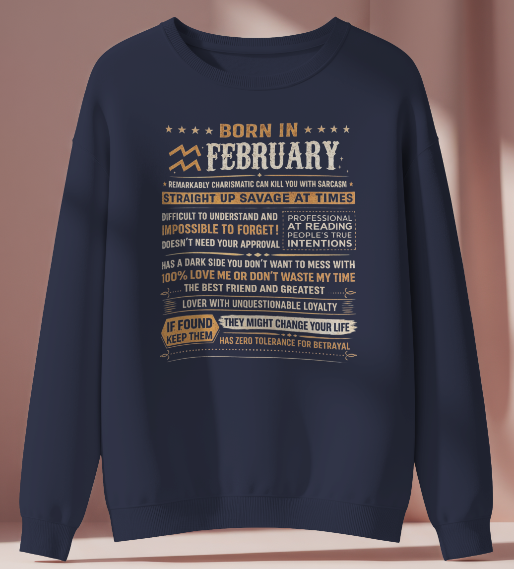 February Birthday women's Sweatshirt (Born in February)