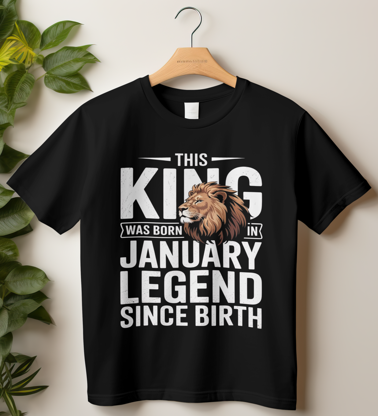 January Birthday Classic Crew T-Shirt (This King Was Born in January)