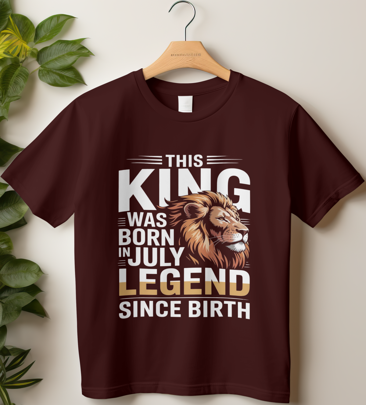 July Birthday Male Classic Crew T-Shirt (This King Was Born in July)