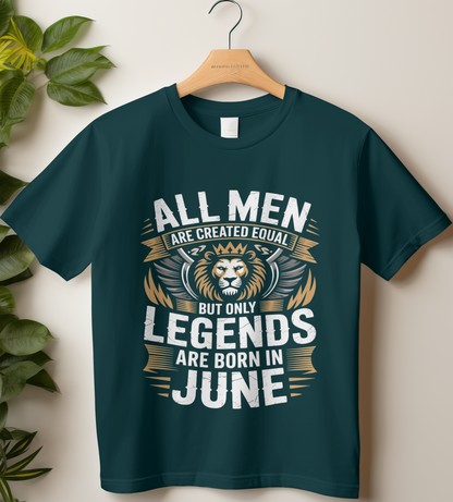 June Birthday Male Classic Crew T-Shirt (All Men are created equal)