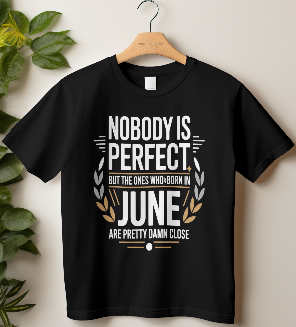 June Birthday Male Classic Crew T-Shirt (Nobody is Perfect But the ones who are born in June are Pretty Damn Close)