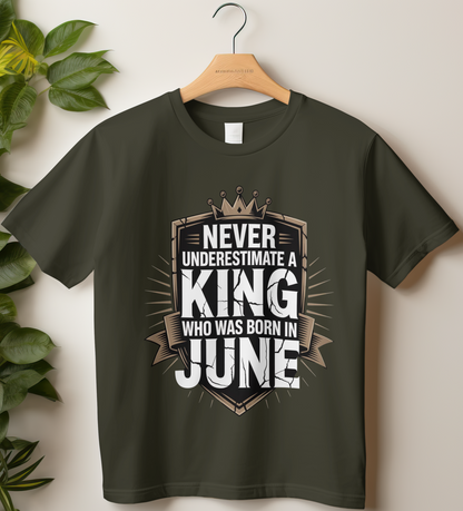 June Birthday Male Classic Crew T-Shirt (Never Underestimate a King who was born in June)