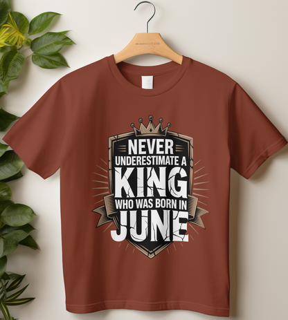 June Birthday Male Classic Crew T-Shirt (Never Underestimate a King who was born in June)
