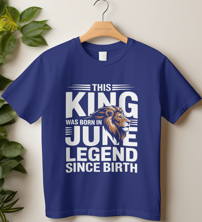 June Birthday Male Classic Crew T-Shirt (This King Was Born in June)