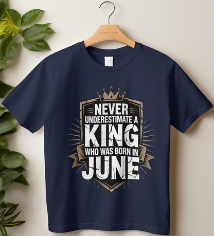 June Birthday Male Classic Crew T-Shirt (Never Underestimate a King who was born in June)