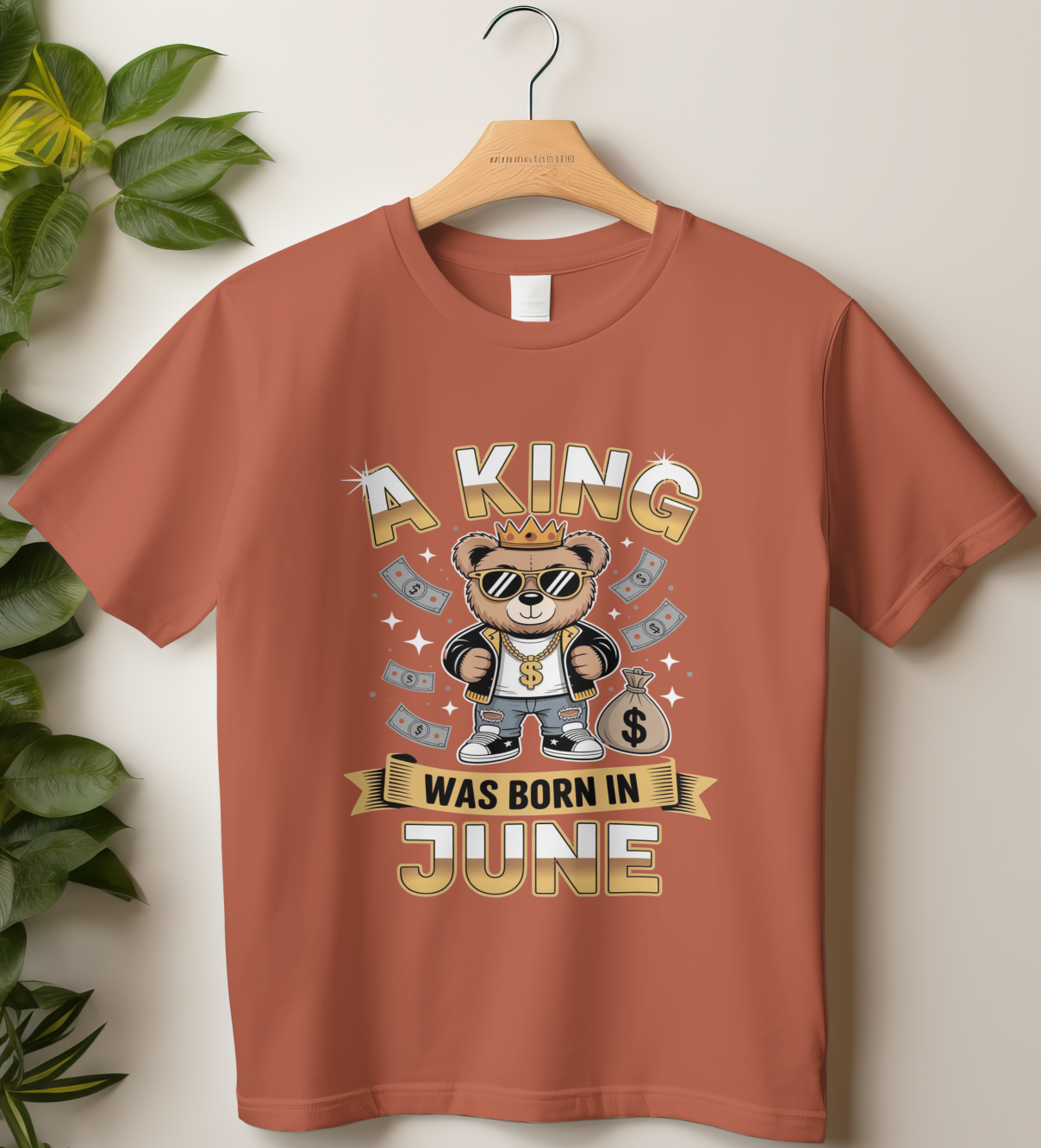 June Birthday Male Classic Crew T-Shirt (A King Was Born in June)