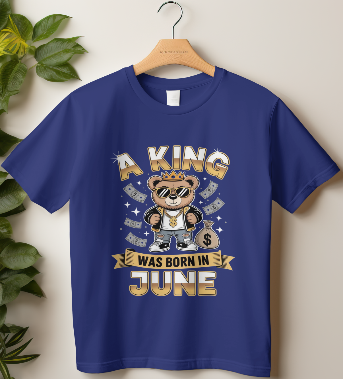 June Birthday Male Classic Crew T-Shirt (A King Was Born in June)