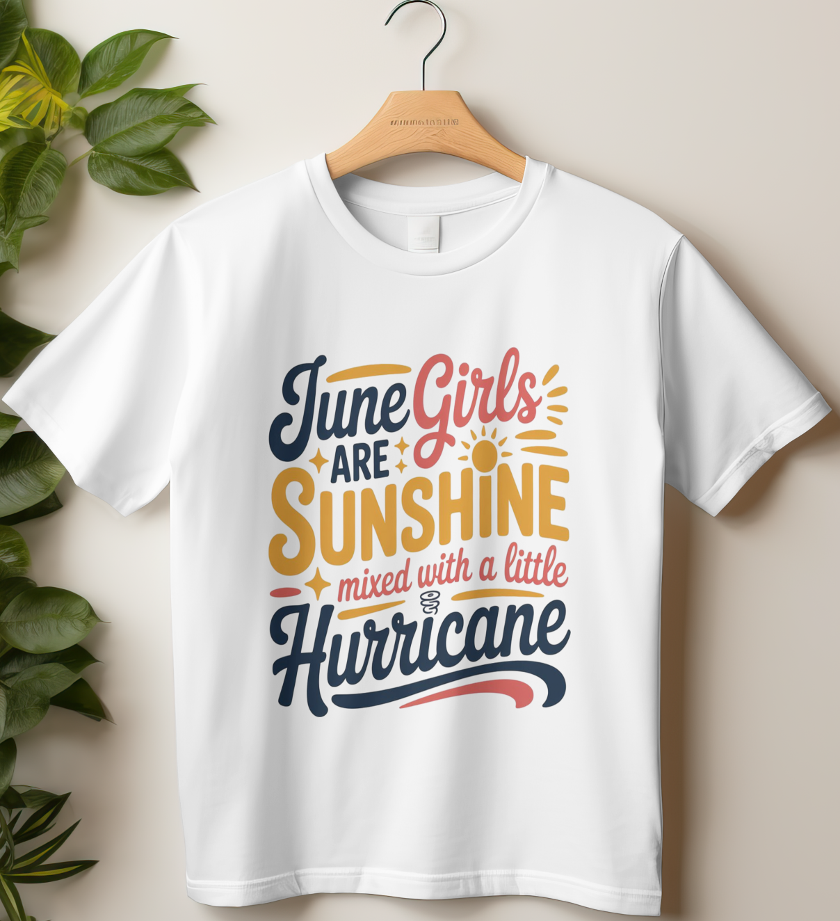 June Birthday Girl's Classic T-Shirt (June Girls are Sunshine mixed with a little Hurricane)