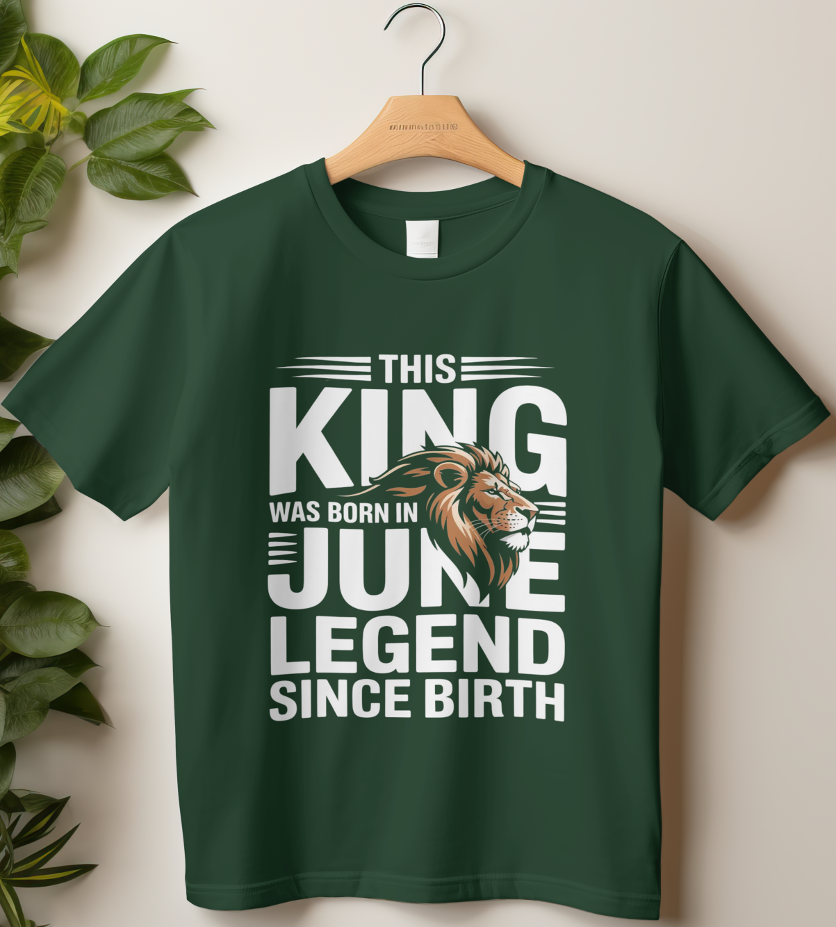 June Birthday Male Classic Crew T-Shirt (This King Was Born in June)
