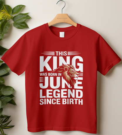 June Birthday Male Classic Crew T-Shirt (This King Was Born in June)