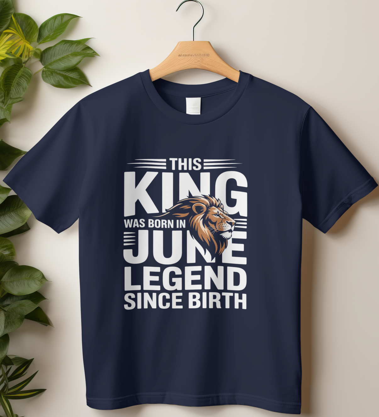 June Birthday Male Classic Crew T-Shirt (This King Was Born in June)