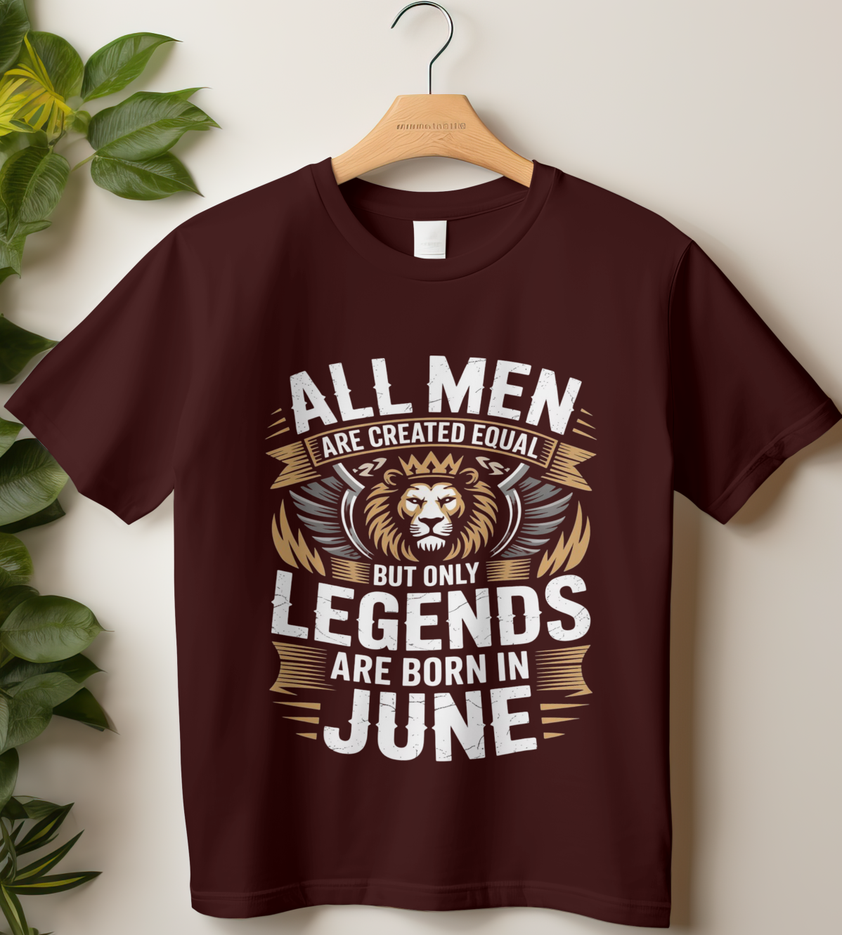 June Birthday Male Classic Crew T-Shirt (All Men are created equal)