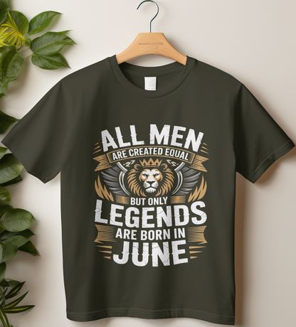 June Birthday Male Classic Crew T-Shirt (All Men are created equal)