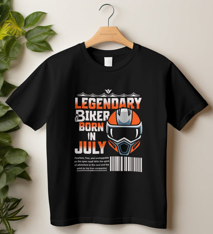 Unisex Classic Crew T-Shirt (Legendary Biker Born in July