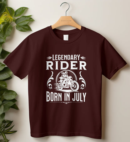 Unisex Classic Crew T-Shirt (Legendary Rider Born in July)